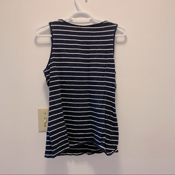 H&M Mama Maternity Nave Blue and White Striped Nursing Tank for Breastfeeding - Picture 2 of 4